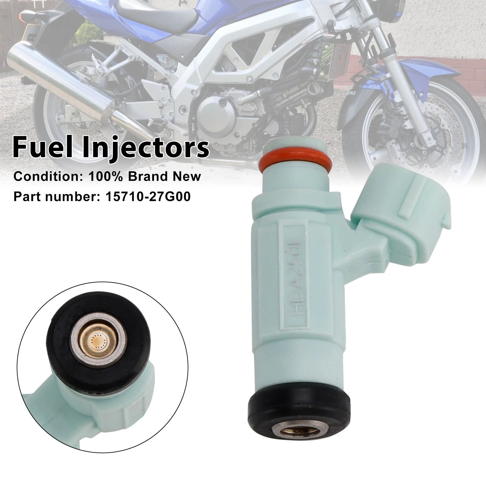 Set of 4 Fuel Injectors for Suzuki SV650 (2003–2008) DL650 (2007–2011) 15710-27G00