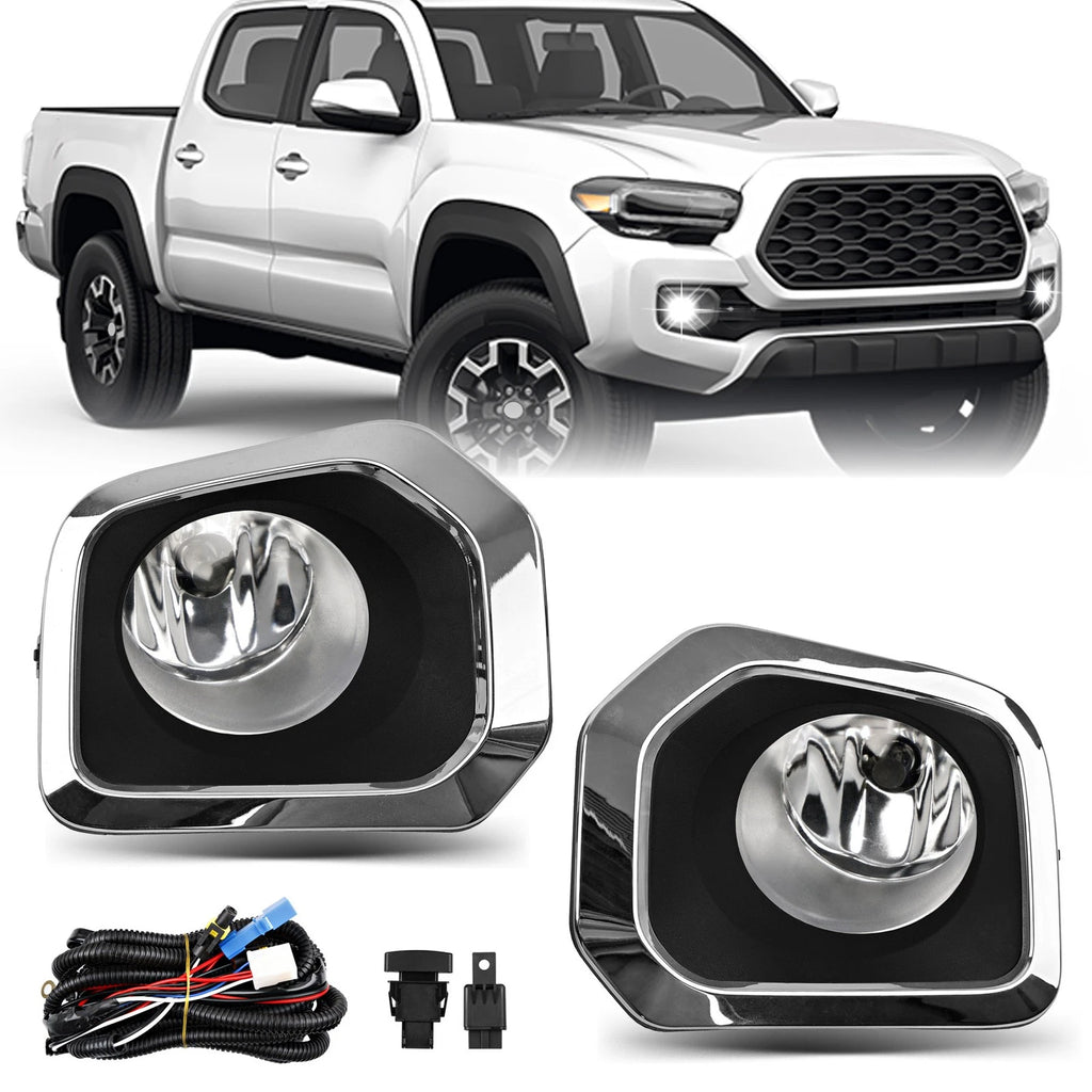 Fog Light Lamp Kit with Chrome Trim for Toyota Tacoma (2016–2023)