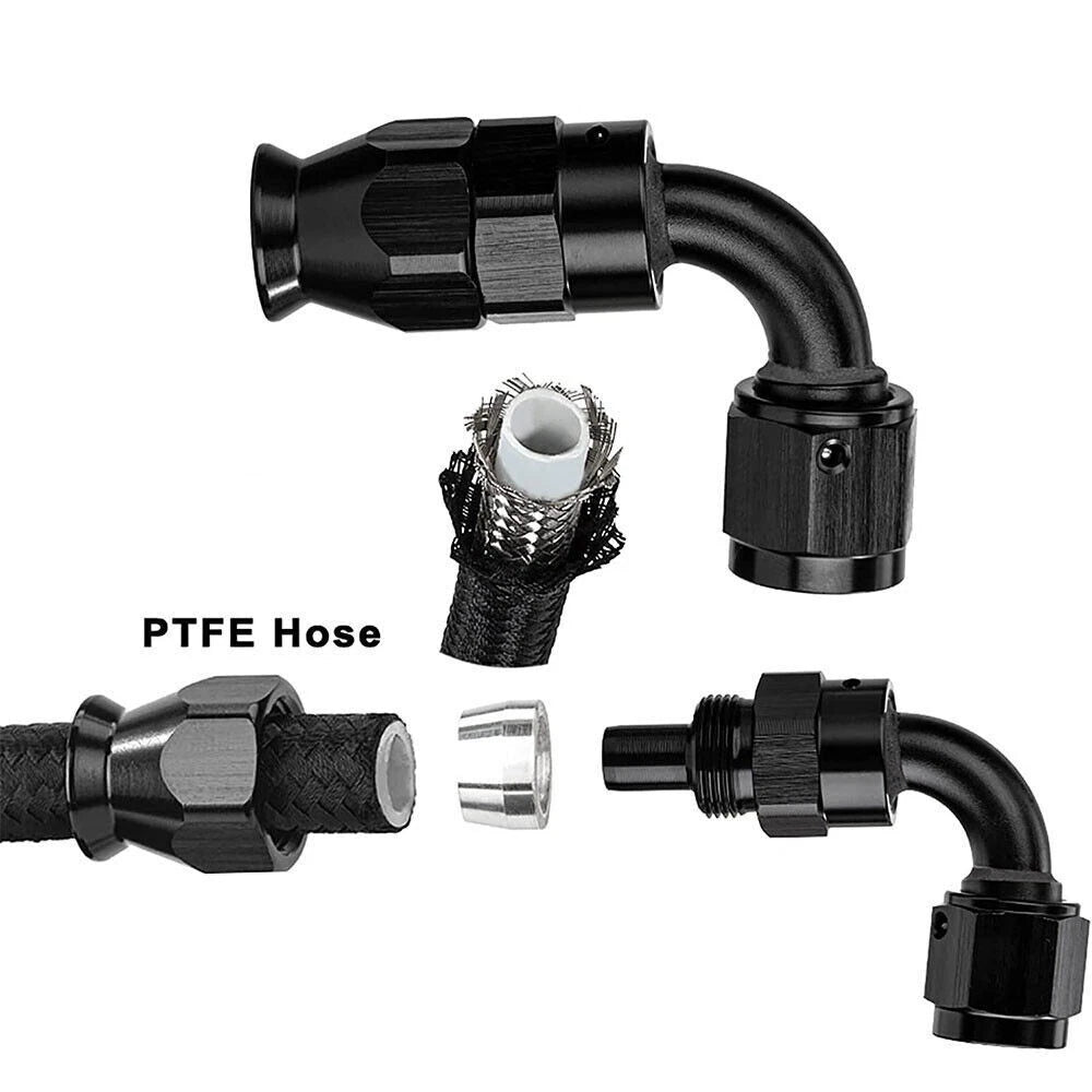 Set of 4 Nylon PTFE Fuel Line Hose Fittings for Universal Applications
