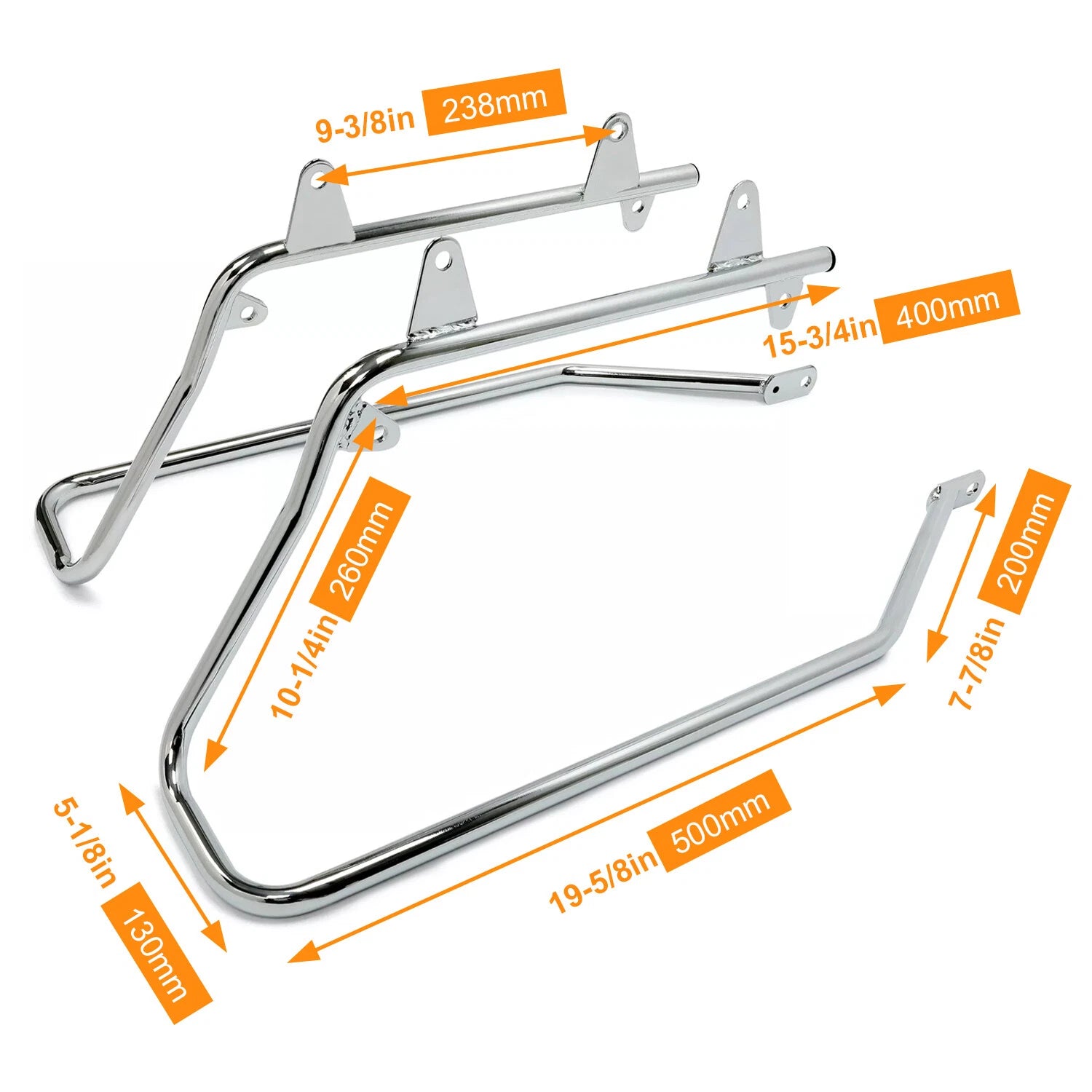 5" Saddlebag Conversion Brackets for Harley Softail (1984–2017)
