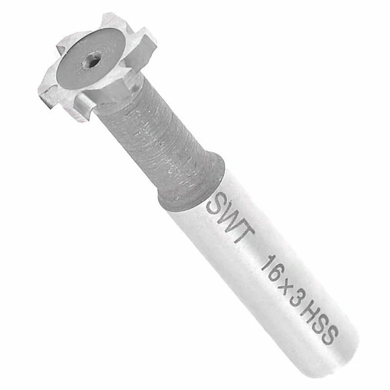 6 Flutes T Slot End Mill Cutting Tool 16mm Diameter HSS (60mm Length)