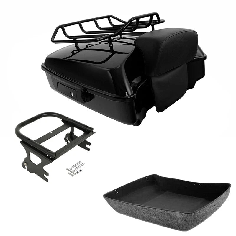 Chopped Trunk Pad Rack for Harley Touring Road Glide (1997–2008)