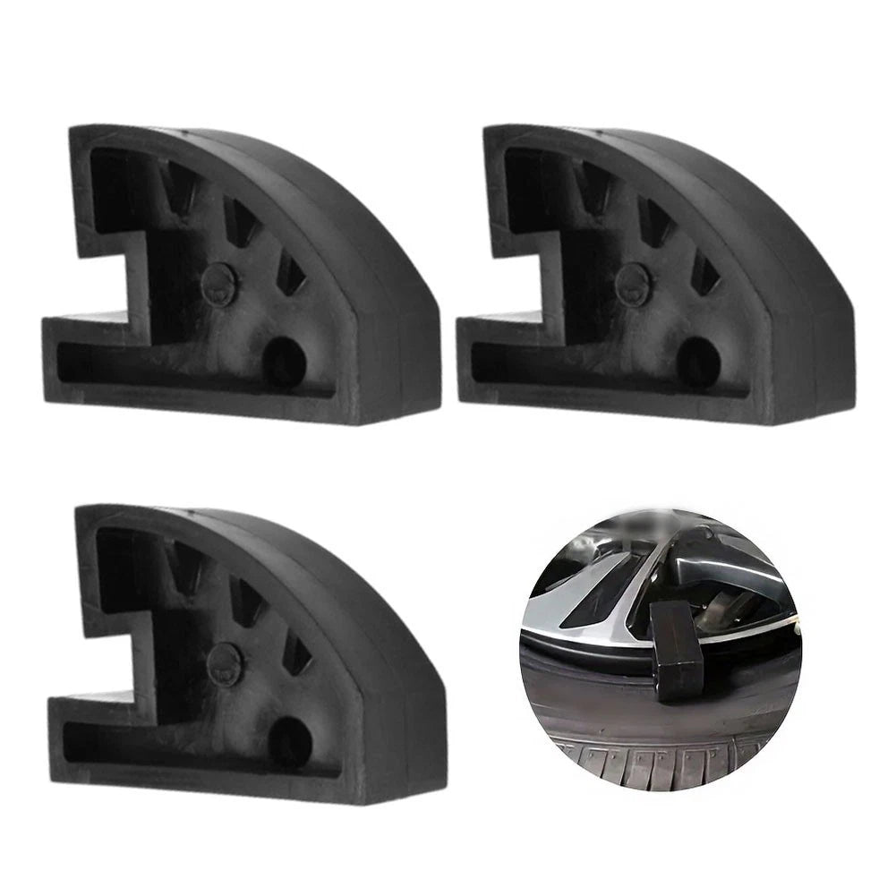 3-Piece Tire Changing Tool Set for Car Rim Drop Center (ABS Black)