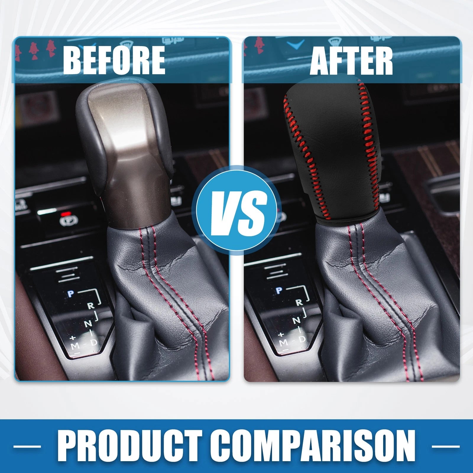Gear Shift Knob Cover Trim for Lexus ES 300h 350 (2016–2018) Black
