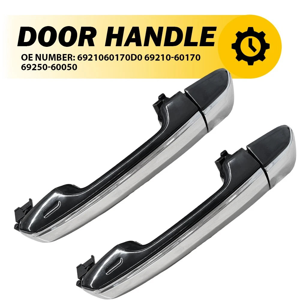 2X Rear Outer Door Handles with Caps for Lexus GX460 (2010–2017)