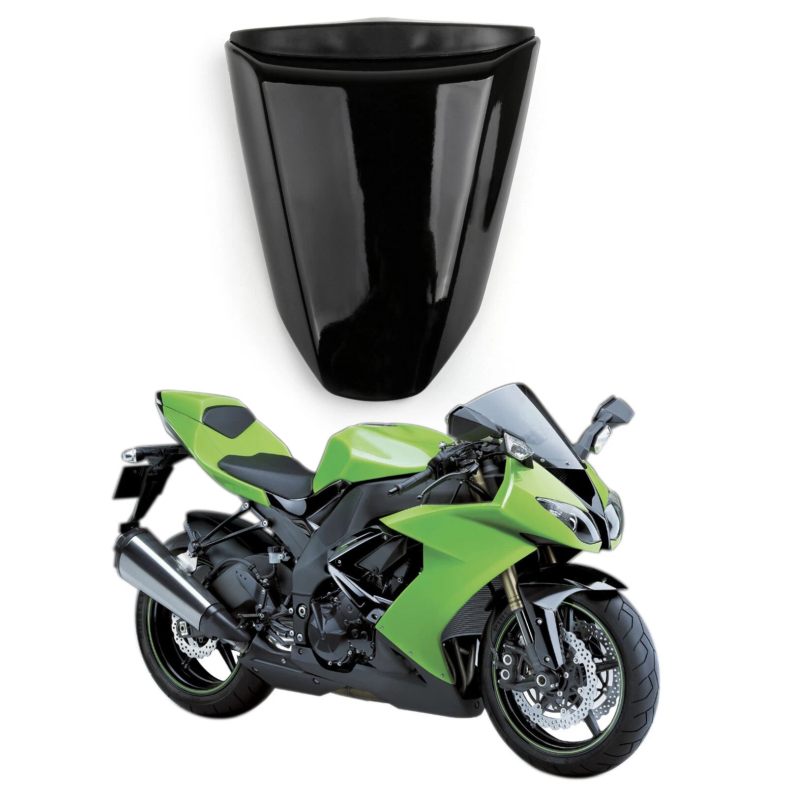 Rear Seat Cover Cowl for Kawasaki ZX10R (2008–2010) Black