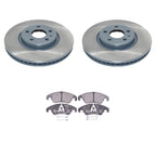DuraGo Front Rotors & Low-Met Brake Pads Kit for Audi A6 Quattro Q5