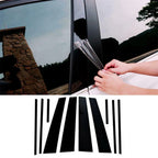 10x Glossy Black Door Window Trim Covers for Toyota RAV4 (2019-2023)