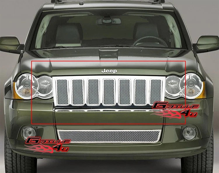 Stainless Chrome Mesh Grille Insert for Jeep Grand Cherokee (2009–2010)
