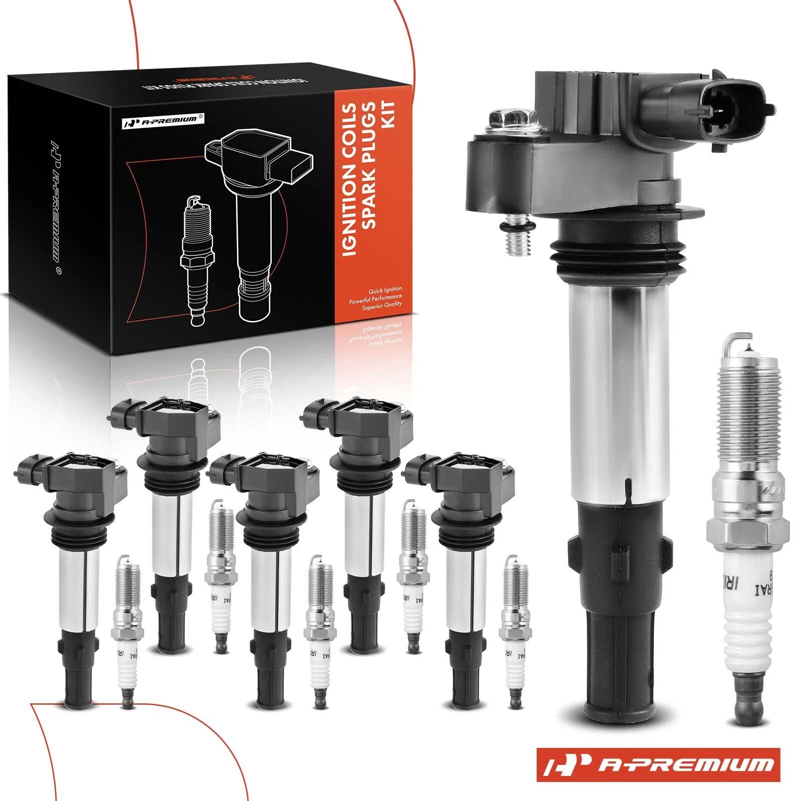 Set of 6 Ignition Coils & Iridium Spark Plugs for Chevy Traverse GMC (2009)