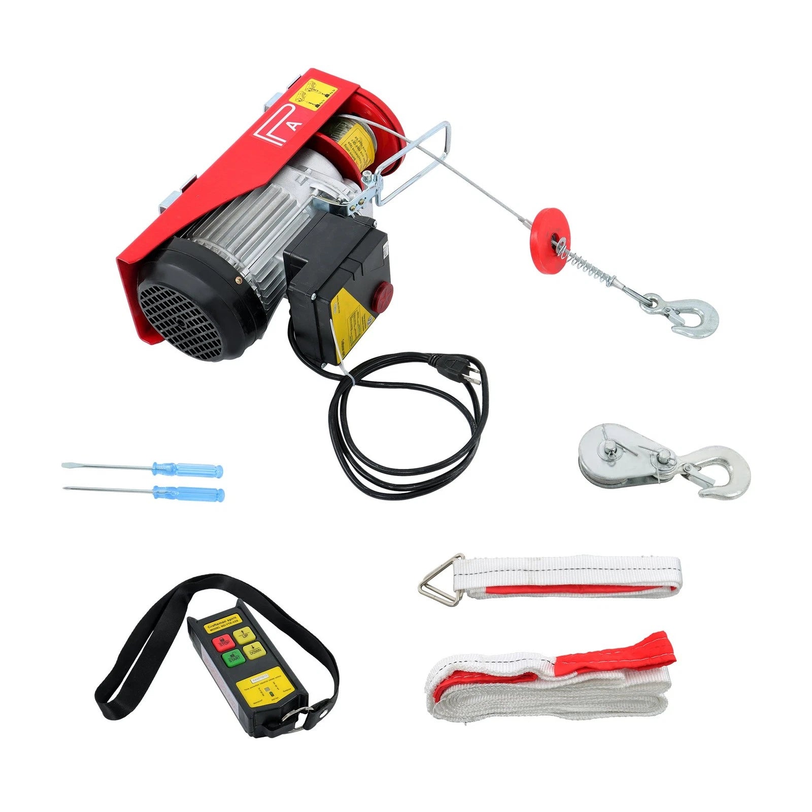 Electric Hoist with Wireless Remote for Automotive Lifts (110V, 880lbs)