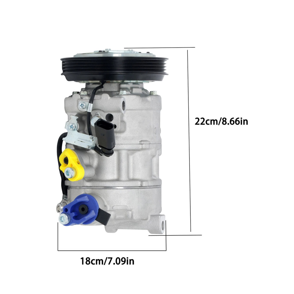 AC Compressor for Porsche Cayenne Panamera Audi Q7 Q8 (2017–2023)