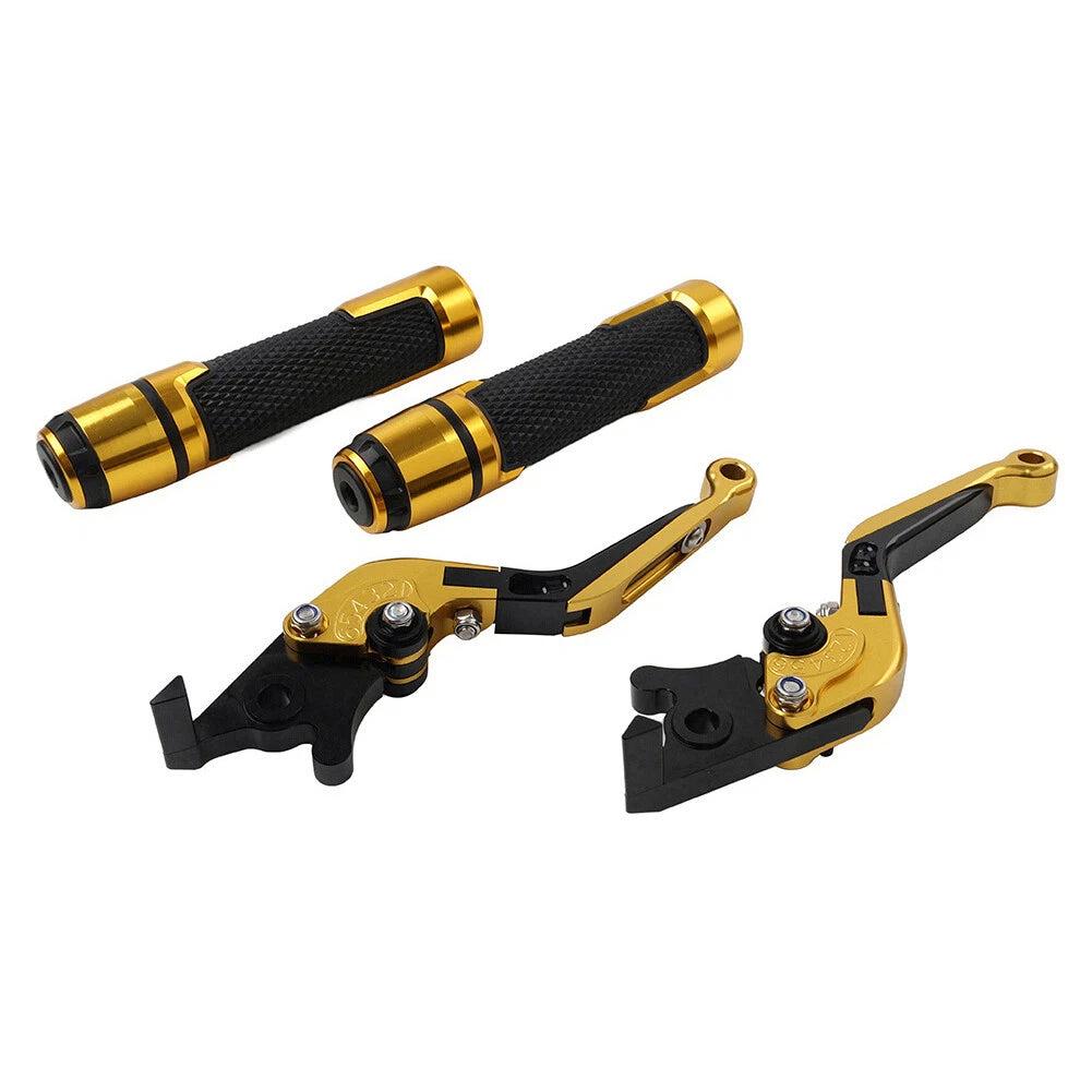 Set of 2 Gold Extendable Brake Clutch Lever for Suzuki GSXR600/1000 (2001–2023)