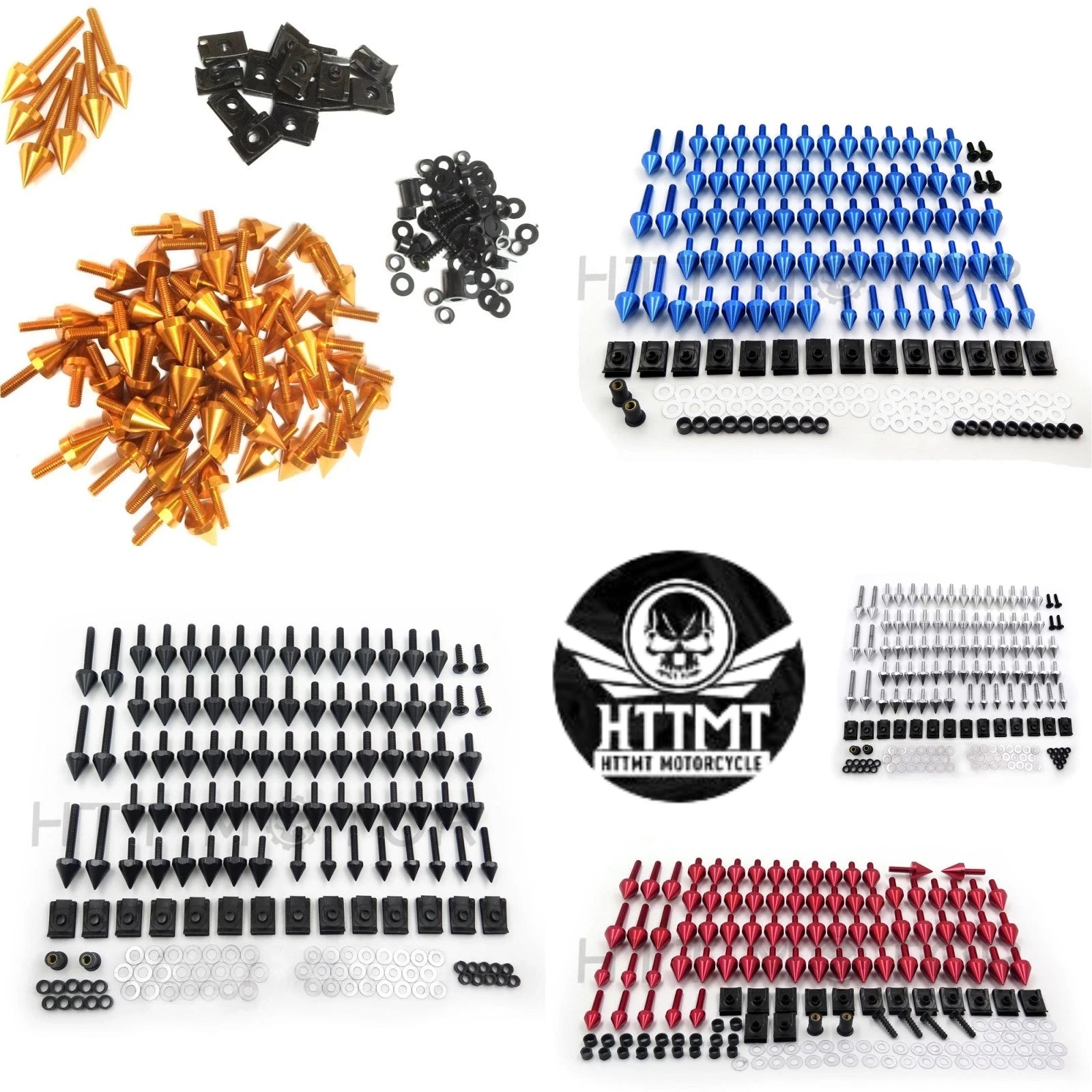 Spike Fairing Bolt Kit for Yamaha YZF, Suzuki GSXR, Kawasaki Ninja