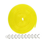 10 Ft Fuel Tubing Set 1/4 ID 3/8 OD with 10 Clamps for Lawn Mower