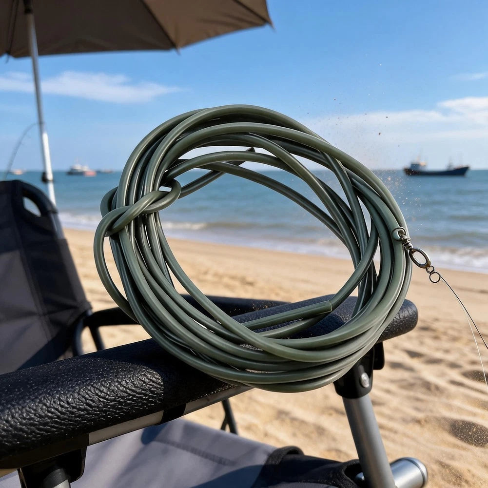Silicone Rig Tubing for Carp Fishing (0.05-0.15cm) Dark Green Rubber Tube