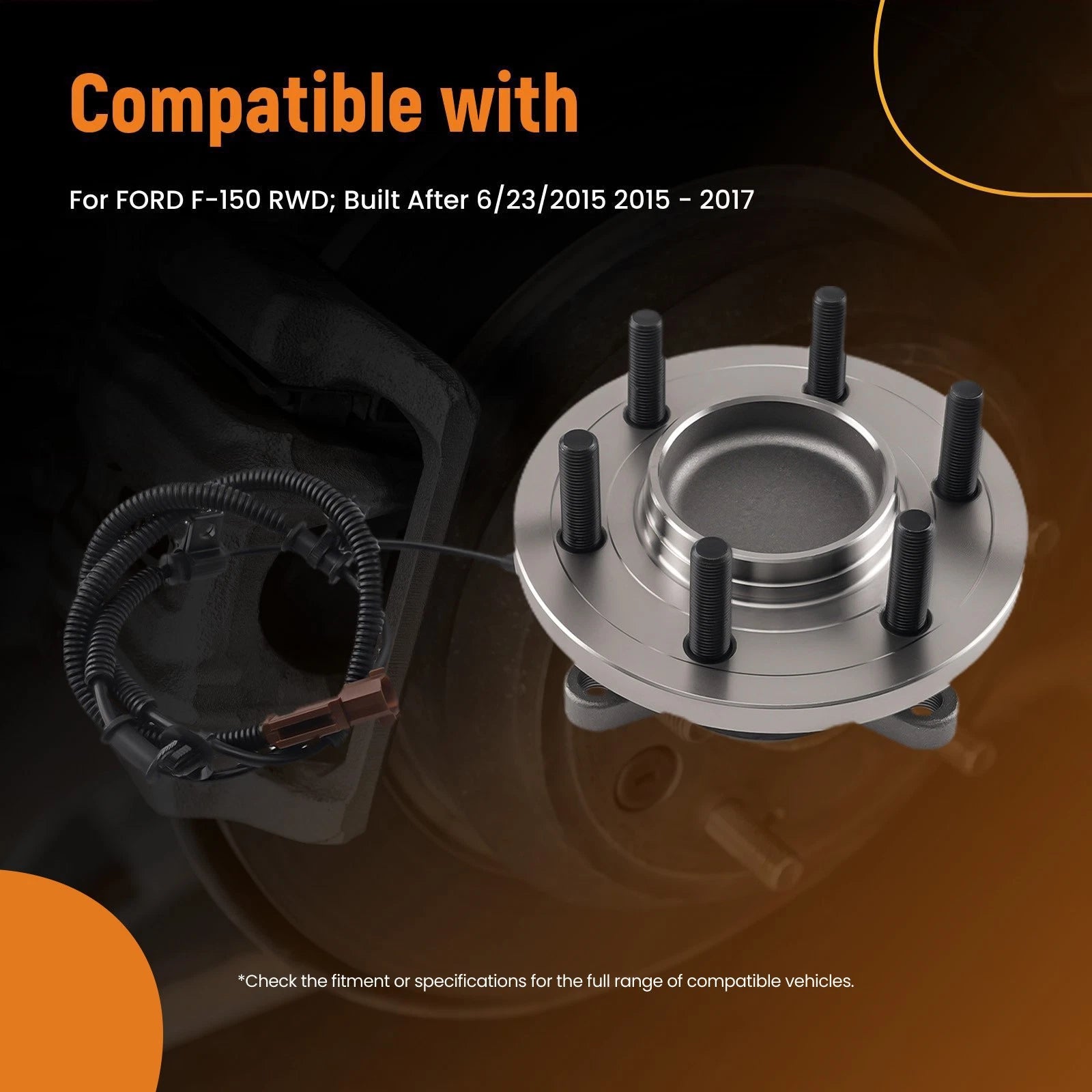 Front Wheel Hub Bearing Assembly for Ford F-150 RWD (2015–2017)