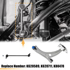 Set of 4 Front Lower Control Arms with Ball Joints for VW Passat Tiguan CC (No.K80478)