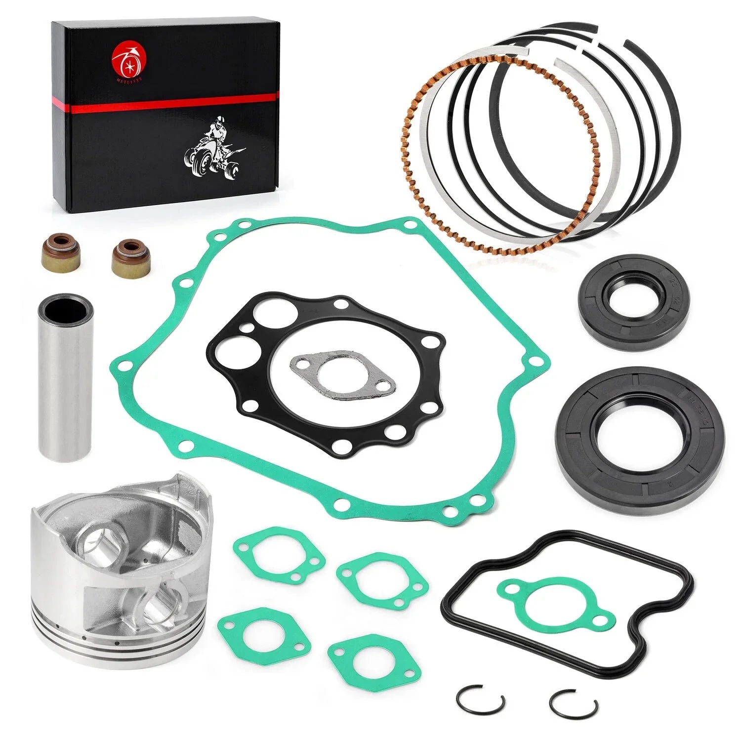 Top End Kit Piston Ring Gasket Seal for Club Car DS Precedent FE350 (1996–2026)