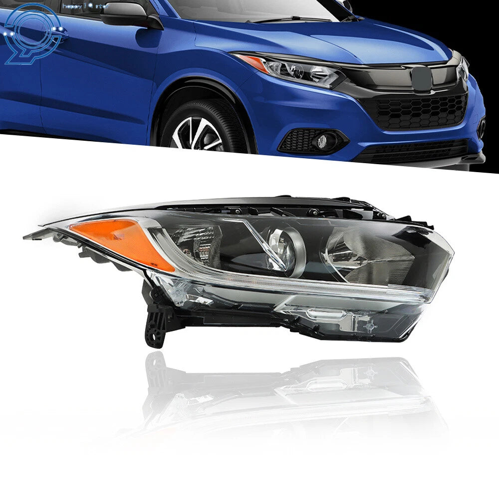 Halogen Headlight Assembly for Honda HR-V (2019–2021) Black DRL with LED Right