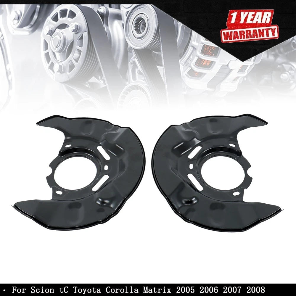 Set of 2 Front Brake Dust Shields for Scion tC Toyota Corolla Matrix (2005â2008)