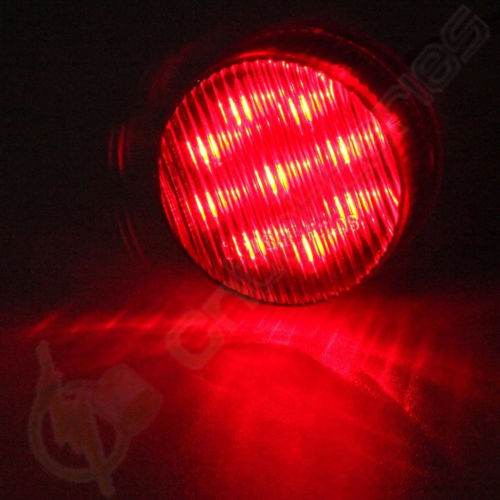 Pack of 6 Red 9 LED Waterproof Side Marker Clearance Lights 2" for Trucks