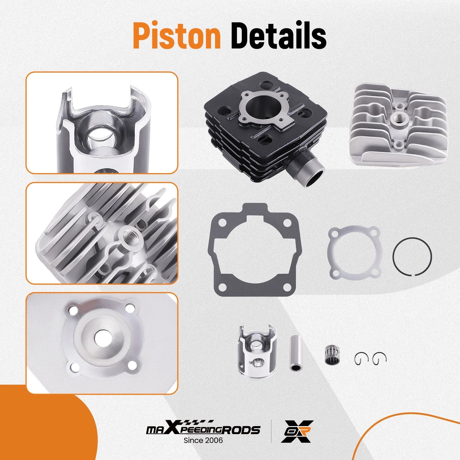 Engine Cylinder Piston Kit for KTM 50 SX (2000-2023)