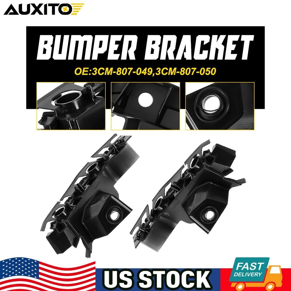 Set of 2 Black Bumper Brackets for VW Atlas, Atlas Cross Sport (2021–2023)