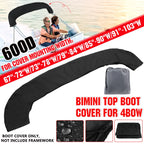 Bimini Top Boot Cover for Boat (67-103' Black)