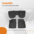 All Weather Carpet Floor Mats for Lincoln Nautilus (2024–2025) TPE Rubber