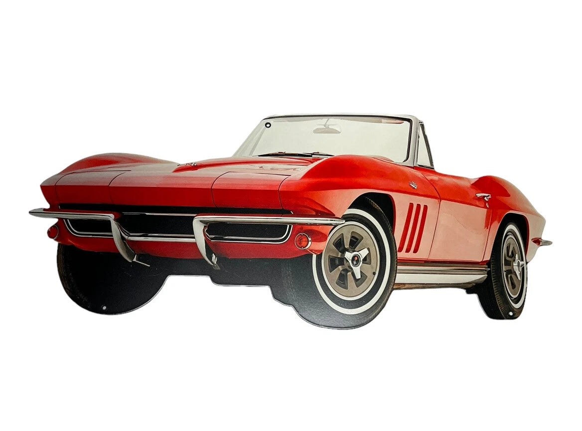 Metal Sign for 1965 Chevrolet Corvette Red Finish (1965–1965)