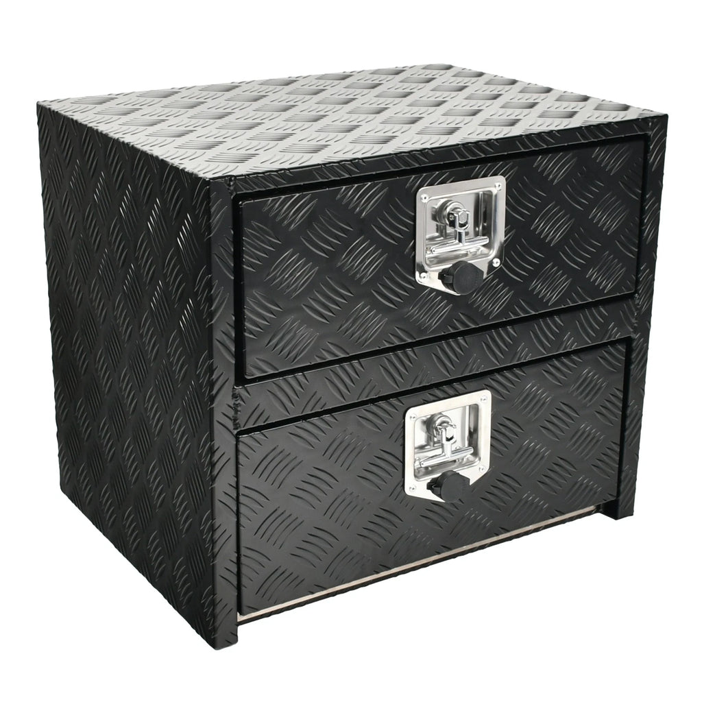 Aluminum Underbody Tool Box for Truck (24"x18"x20") Black