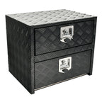 Aluminum Underbody Tool Box for Truck (24"x18"x20") Black