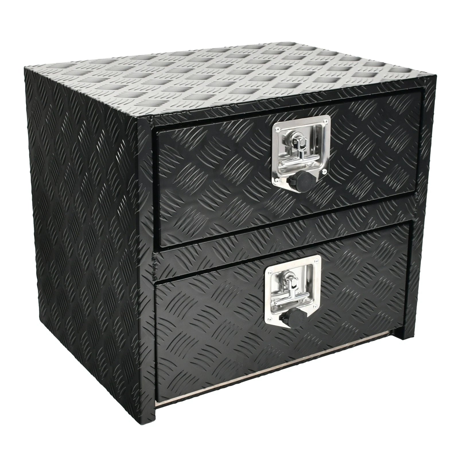 Aluminum Underbody Tool Box for Truck (24"x18"x20") Black