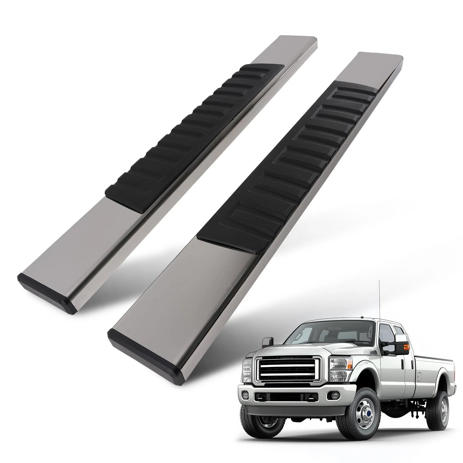 Set of 2 Side Step Running Boards for Ford F-250 (1999–2016) Nerf Bars