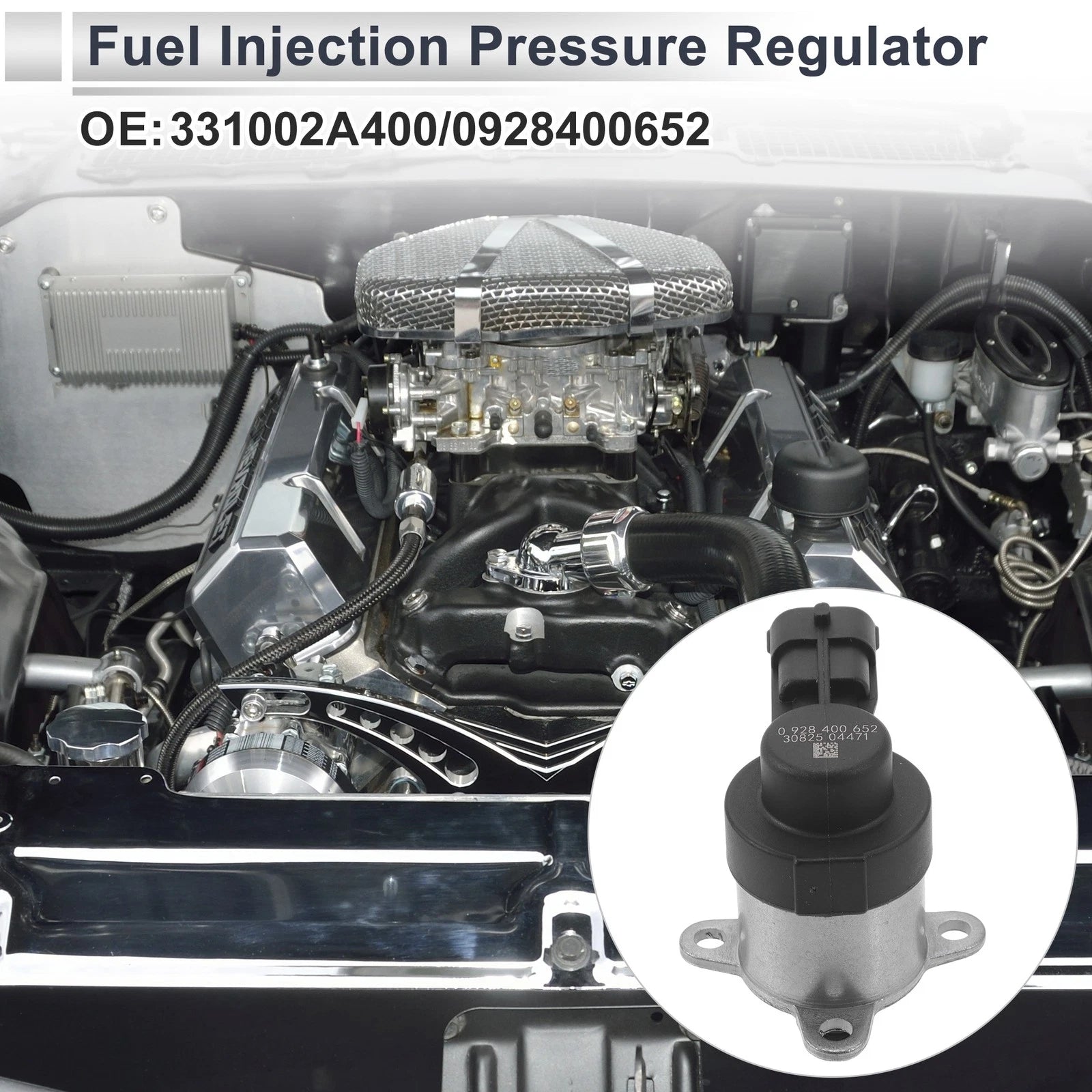 Fuel Pressure Regulator for Hyundai Accent (2005–2010) No. 331002A400 Metal 20-70 Psi