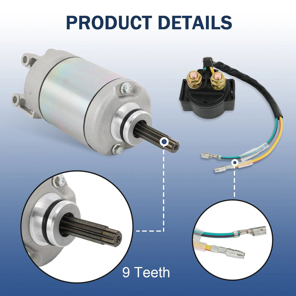 Starter Motor & Relay for Honda Sportrax 400EX (2005-2008)