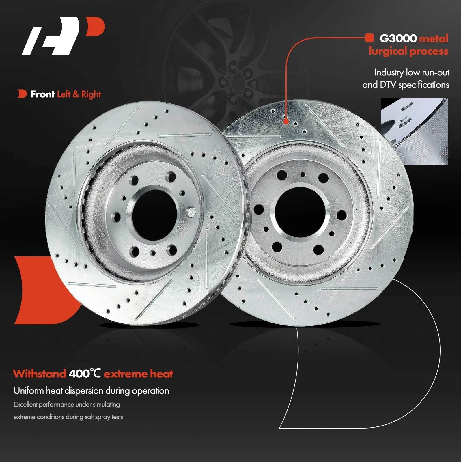 Set of 6 Drilled Brake Rotors & Pads for Buick Chevrolet Uplander (2005–2008)