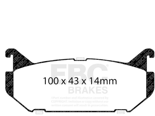 Rear Brake Pad Set for Mazda 626 (1993–2002) VQ573FT