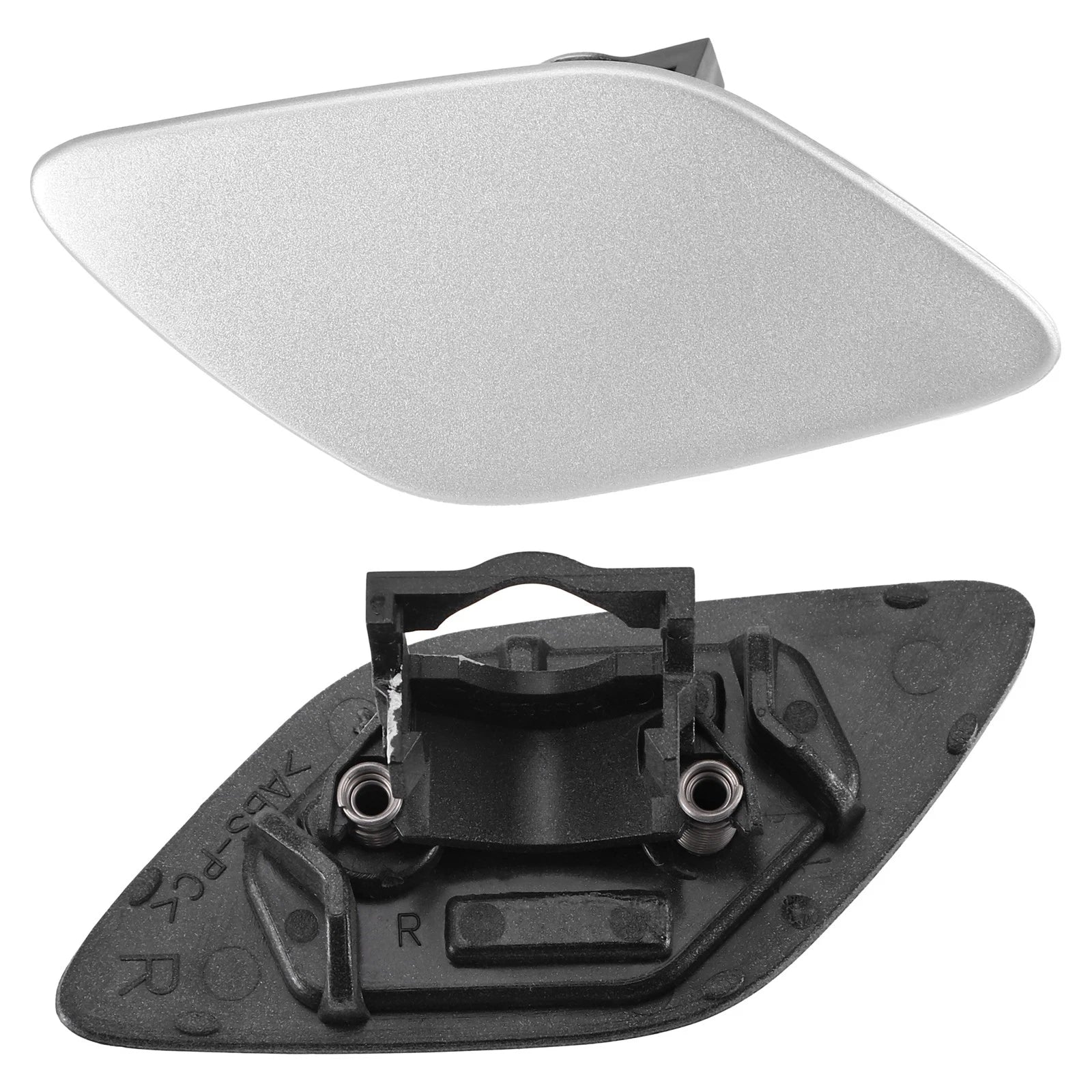Front Right Headlight Washer Nozzle Cover for BMW 328  - Silver Tone