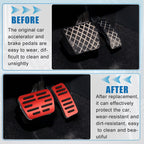2X Brake Pedal Pad Gas Pedal Cover for Volkswagen Arteon (2019–2021) Red