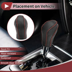 1 Pc Gear Shift Knob Cover for Nissan Maxima (2016–2023) Black Brown Faux Leather