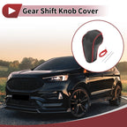 1Pc Gear Shift Knob Cover for Ford Edge (2011–2014) Red Faux Leather