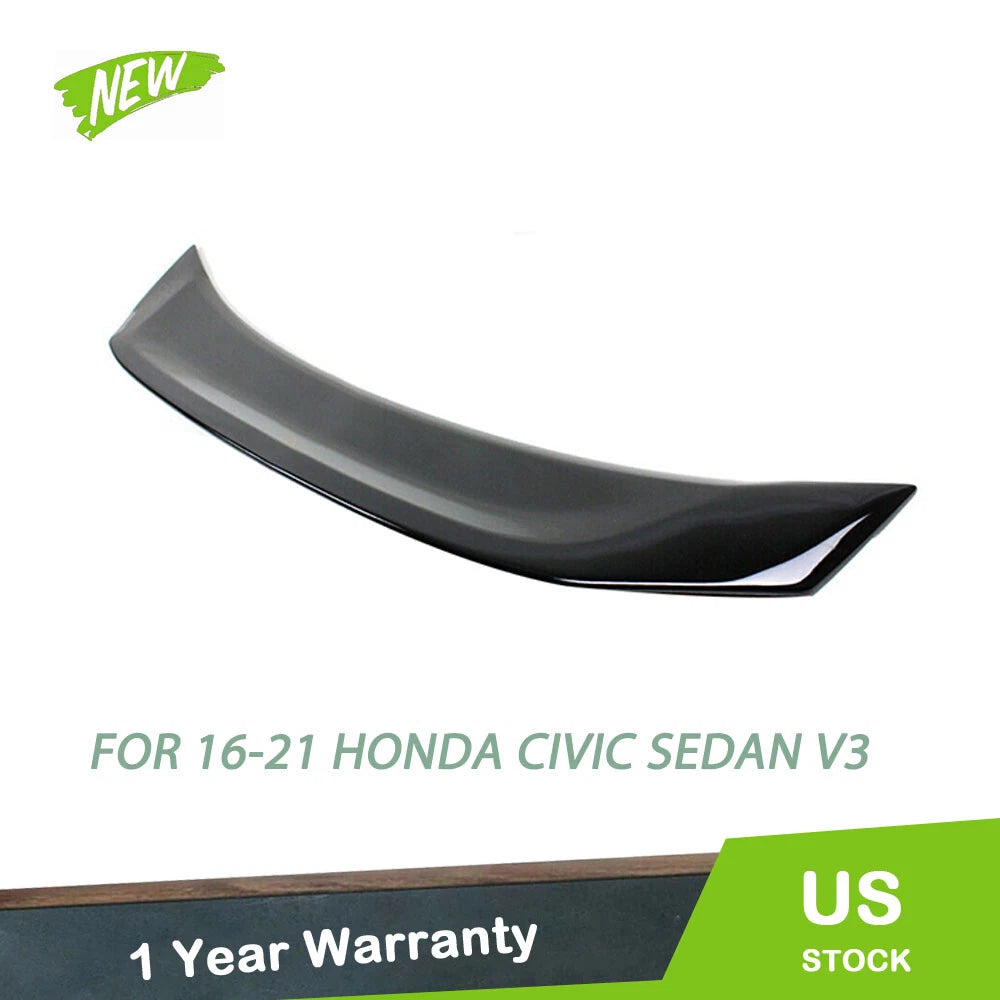 Highkick Duckbill Trunk Spoiler Wing for Honda Civic (2016–2021) - Glossy Black
