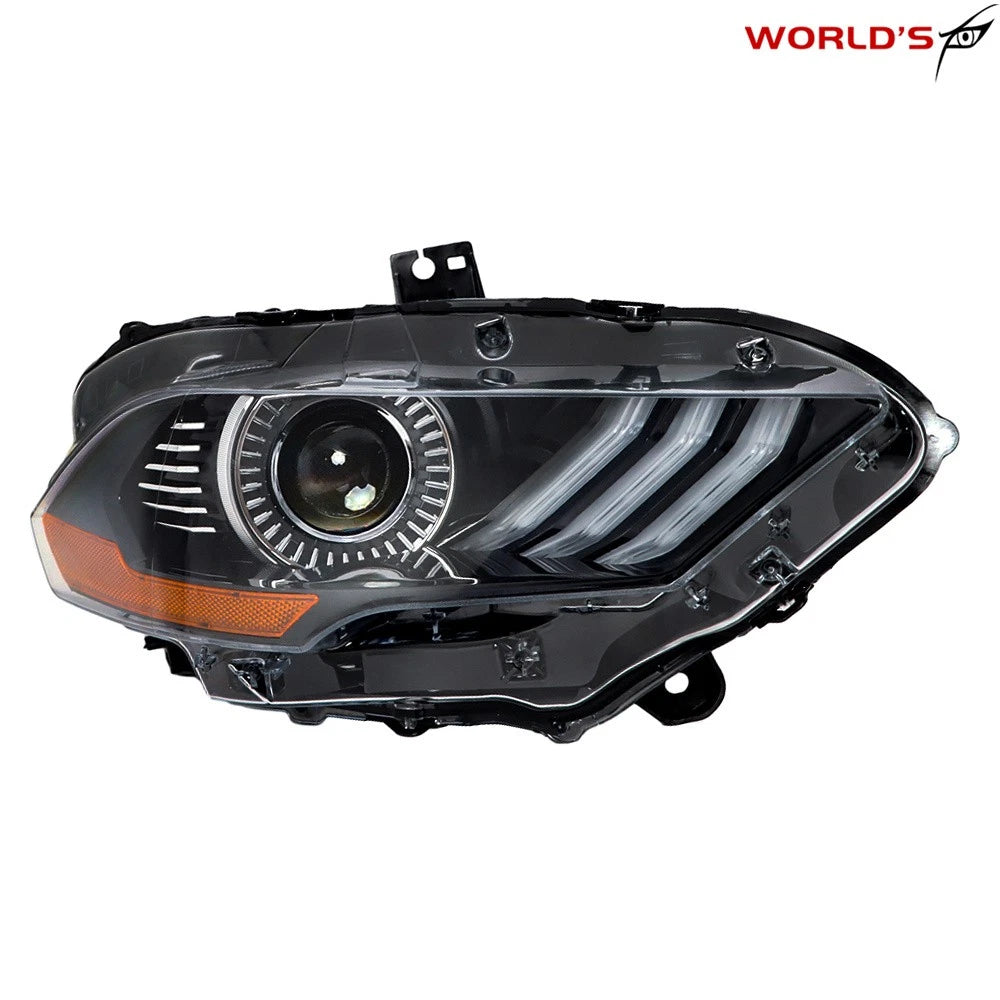Right Headlight Clear Lens Black Projector LED for Ford Mustang (2018–2020)