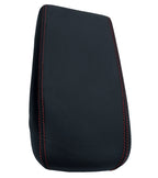 Leather Console Lid Armrest Cover for Nissan Skyline (1993–1998) Red Stitch