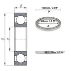 6816ZZ Deep Groove Ball Bearing for Scooter Skateboard Wheel (P6)