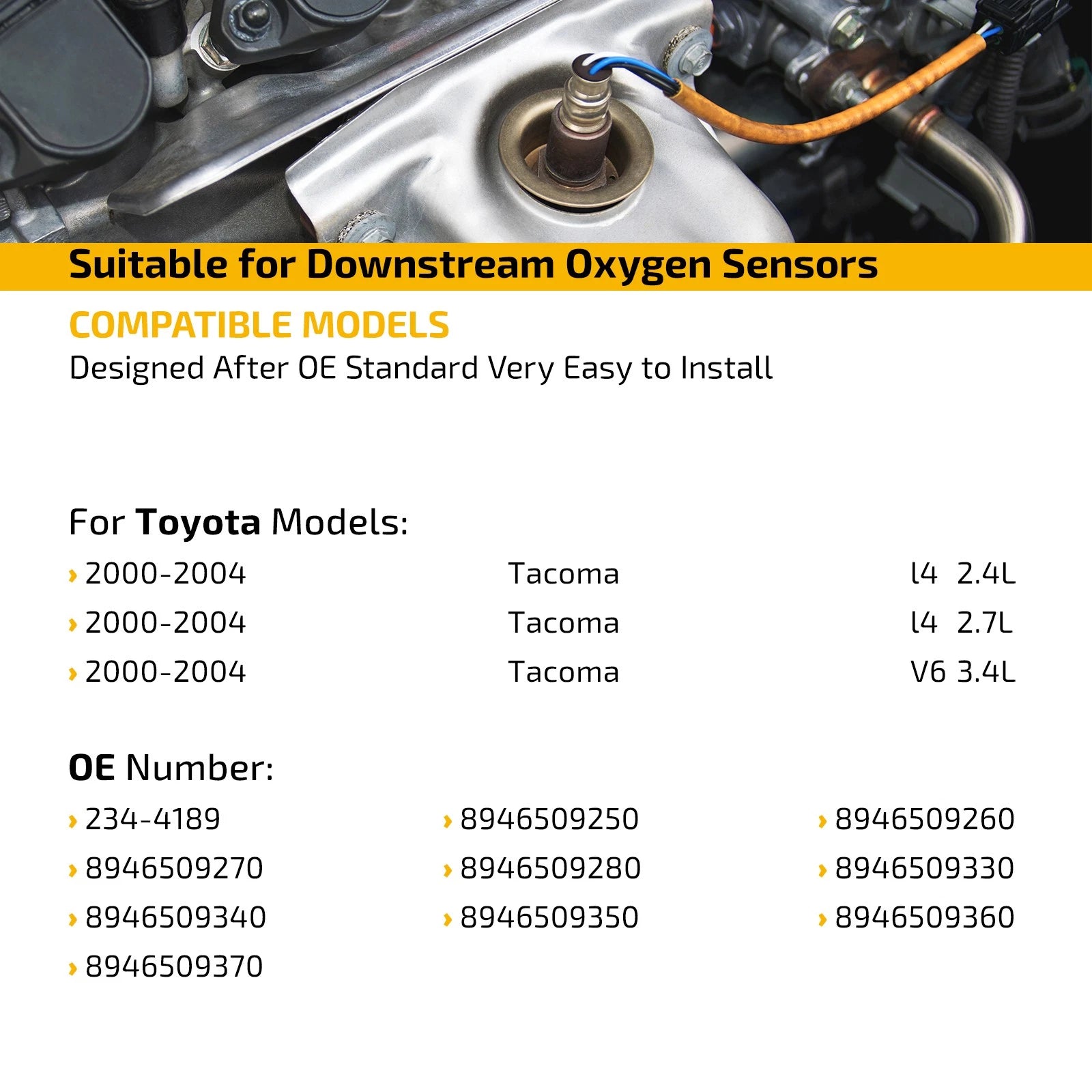 Oxygen O2 Sensor for Toyota Tacoma (2000–2004) 234-4189