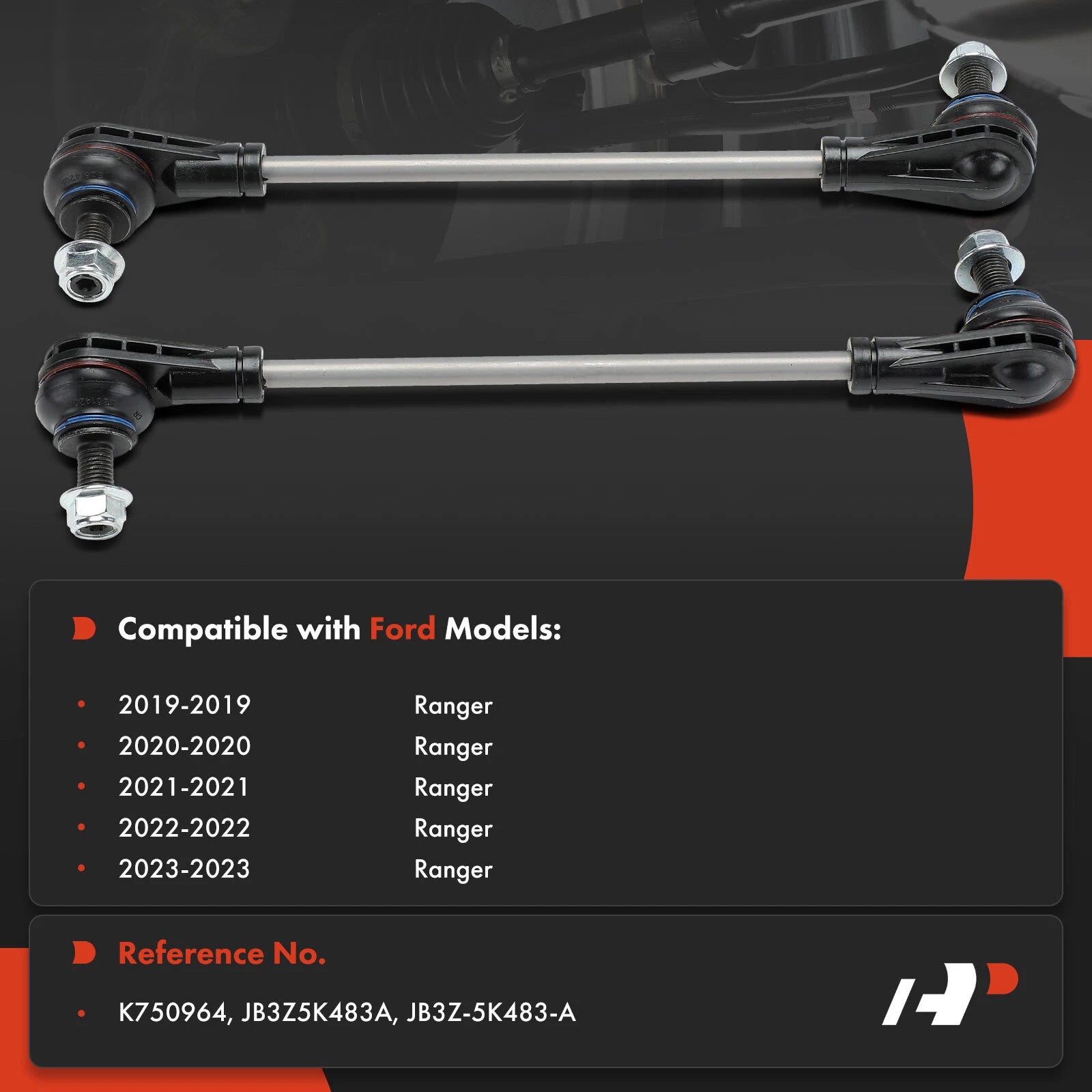 2X Front Side Sway Bar Link for Ford Ranger (2019-2023)