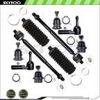 12-Piece Front Steering Tie Rod End for Honda Civic del Sol (1993–1997)